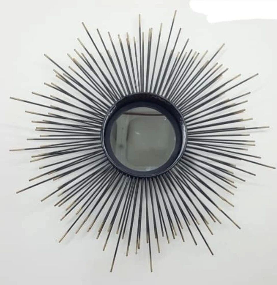 מראת קיפוד עשויה מתכת איכותית בצבע שחור