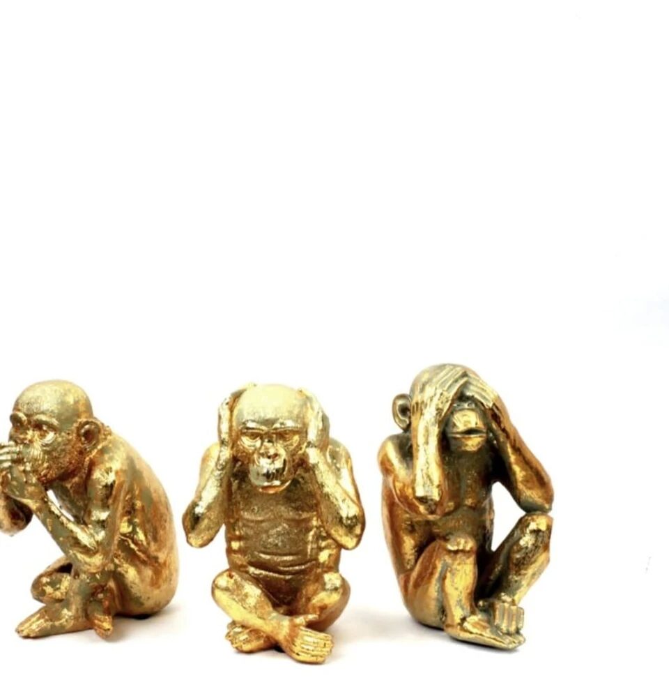 שלושת הקופים החכמים עשויים פולירזין איכותי – מדהים